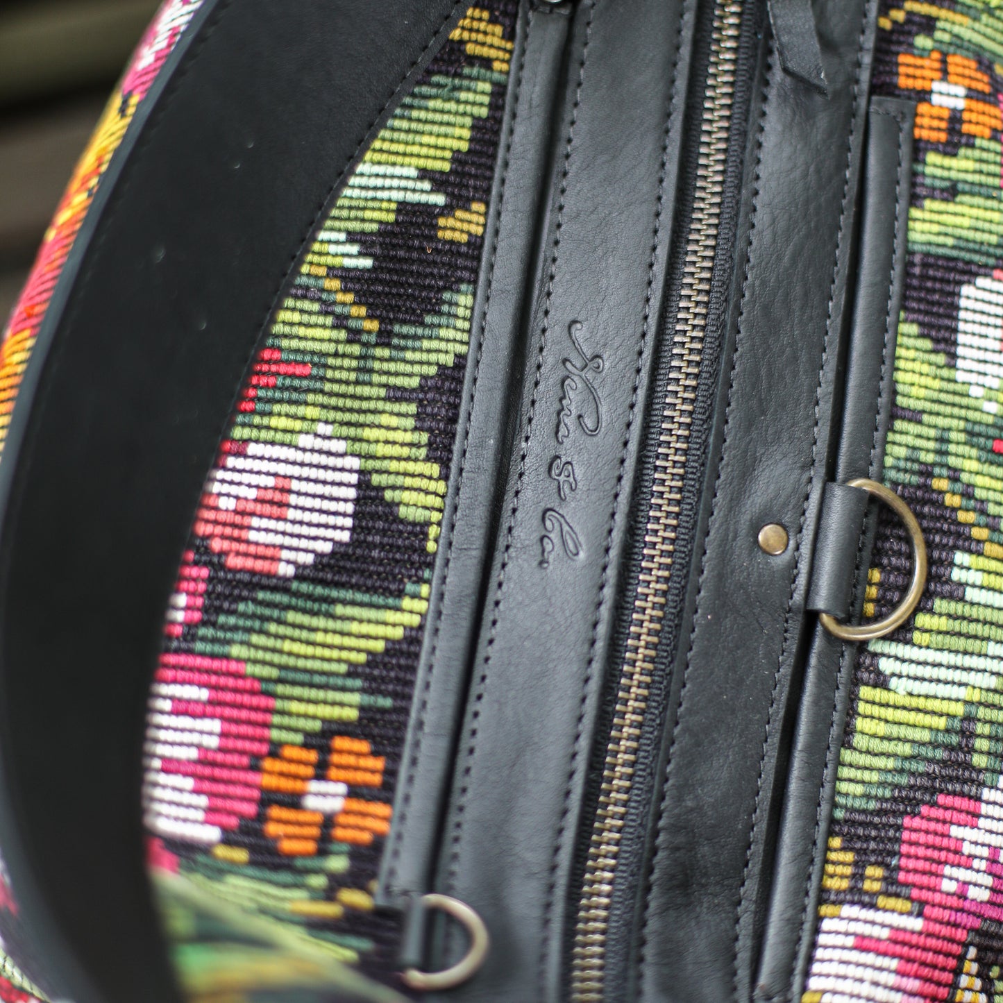 BEATRIZ CDB + DIAMANTE STRAP - OOAK HUIPIL - BLACK - NO. 18903