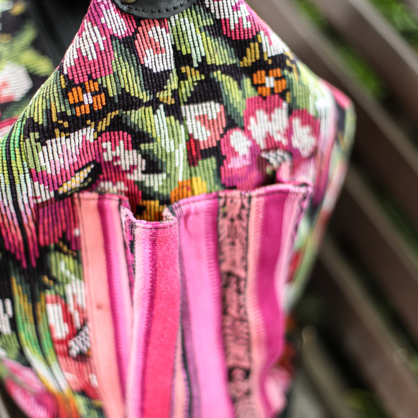 BEATRIZ CDB + DIAMANTE STRAP - OOAK HUIPIL - BLACK - NO. 18903