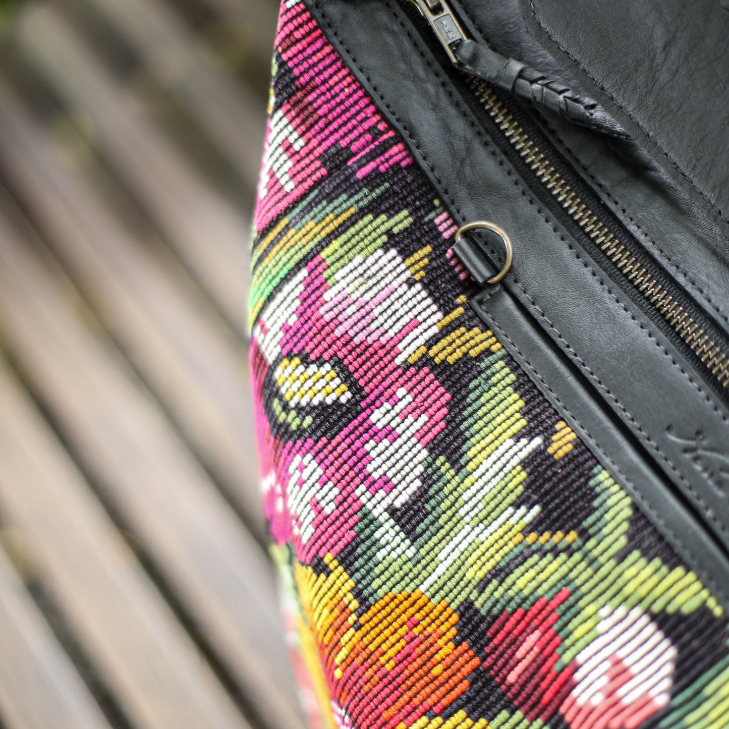 BEATRIZ CDB + DIAMANTE STRAP - OOAK HUIPIL - BLACK - NO. 18903