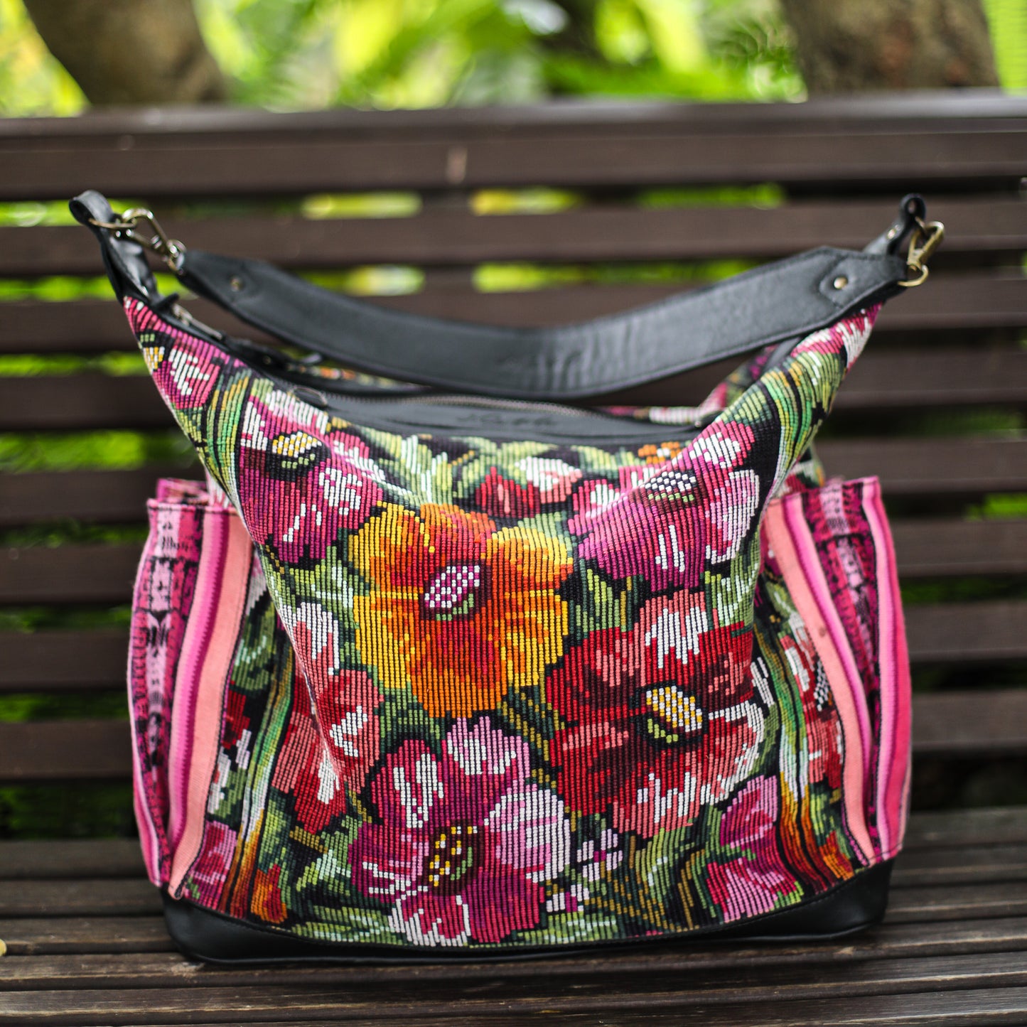 BEATRIZ CDB + DIAMANTE STRAP - OOAK HUIPIL - BLACK - NO. 18903