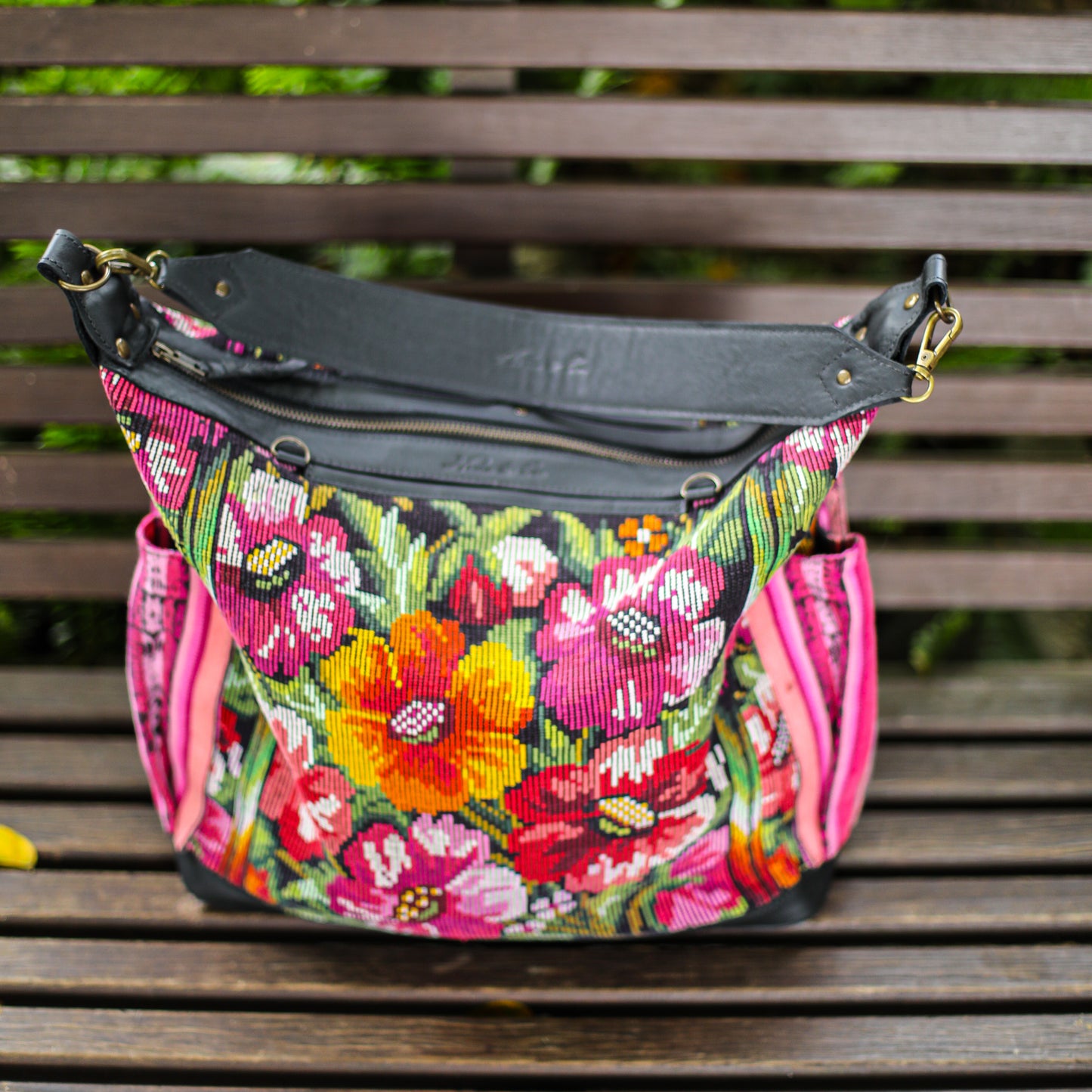 BEATRIZ CDB + DIAMANTE STRAP - OOAK HUIPIL - BLACK - NO. 18903