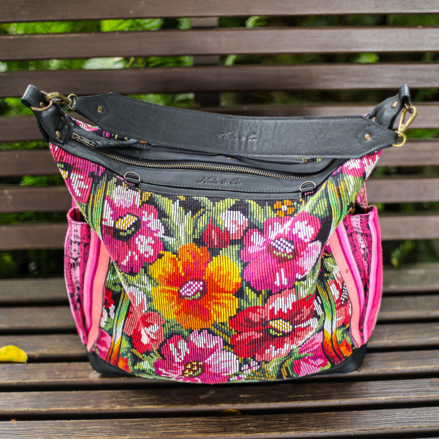 BEATRIZ CDB + DIAMANTE STRAP - OOAK HUIPIL - BLACK - NO. 18903