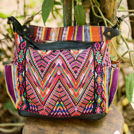 BEATRIZ MCDB + DIAMANTE STRAP - OOAK HUIPIL - CORTE LINING - BLACK - NO. 200084