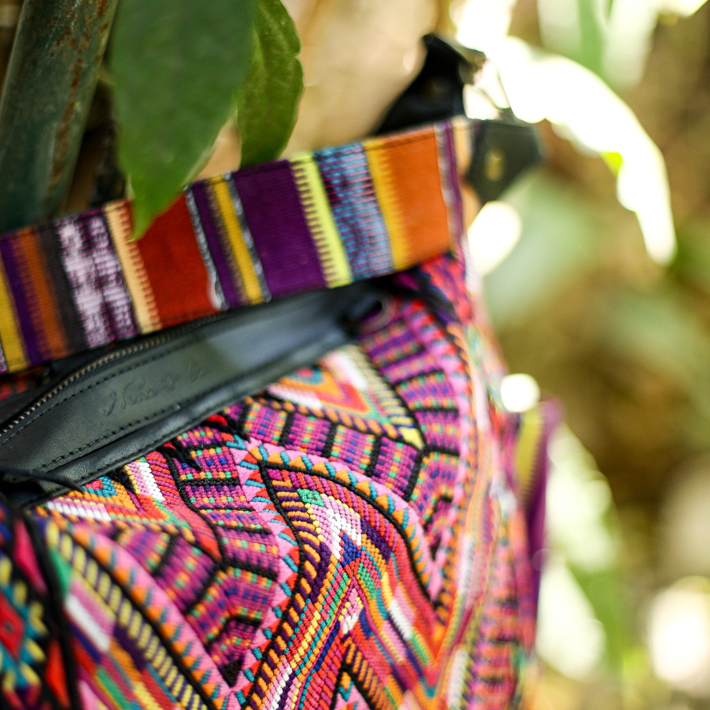 BEATRIZ MCDB + DIAMANTE STRAP - OOAK HUIPIL - CORTE LINING - BLACK - NO. 200084