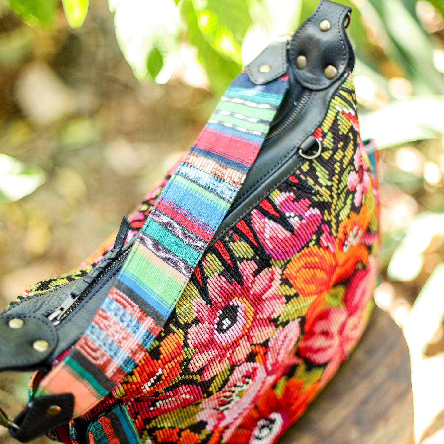 BEATRIZ MCDB + DIAMANTE STRAP - OOAK HUIPIL - CORTE LINING - BLACK - NO. 200083
