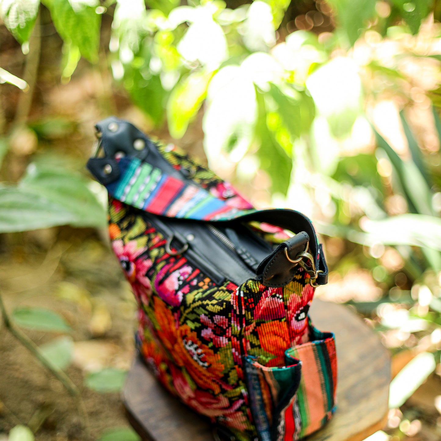 BEATRIZ MCDB + DIAMANTE STRAP - OOAK HUIPIL - CORTE LINING - BLACK - NO. 200083