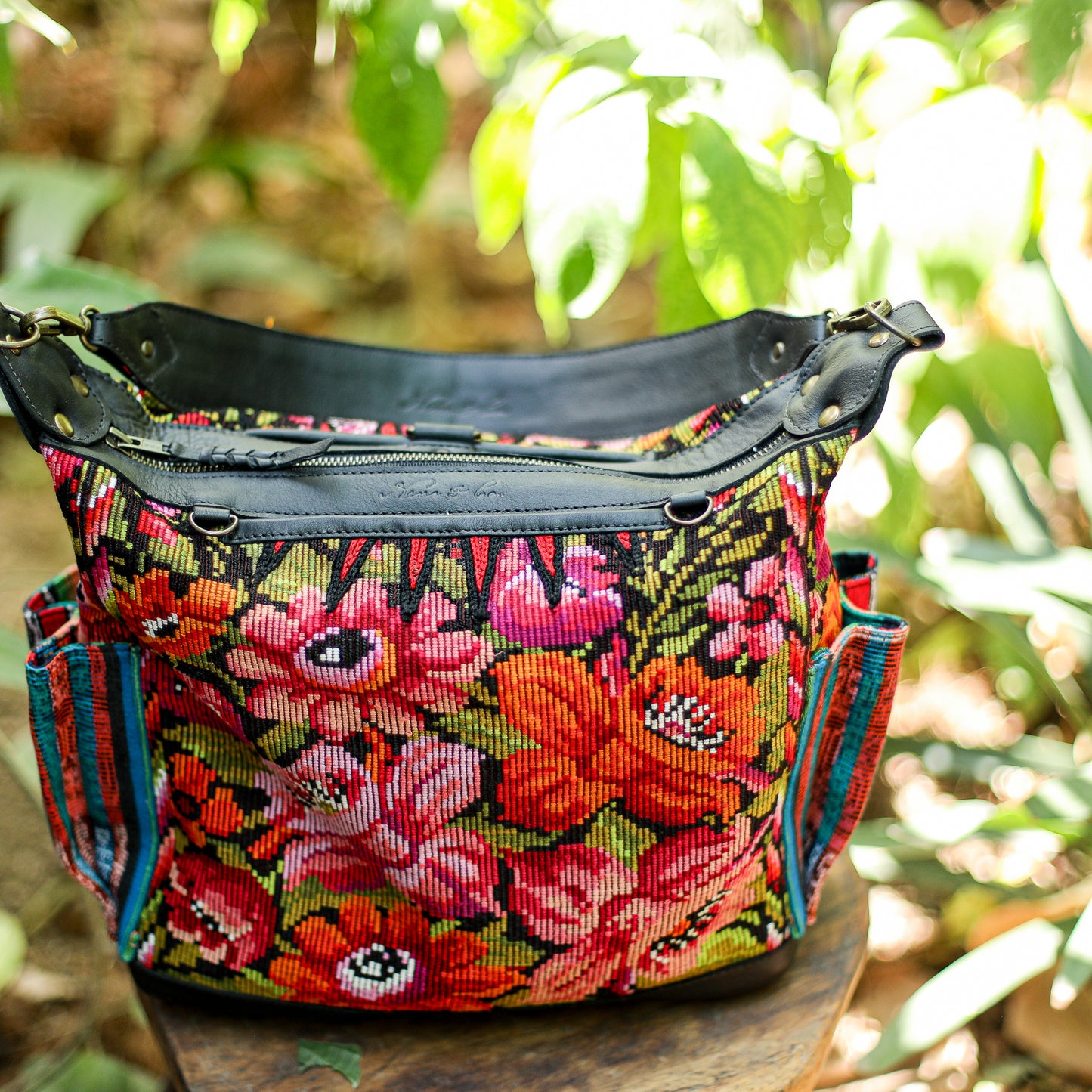 BEATRIZ MCDB + DIAMANTE STRAP - OOAK HUIPIL - CORTE LINING - BLACK - NO. 200083