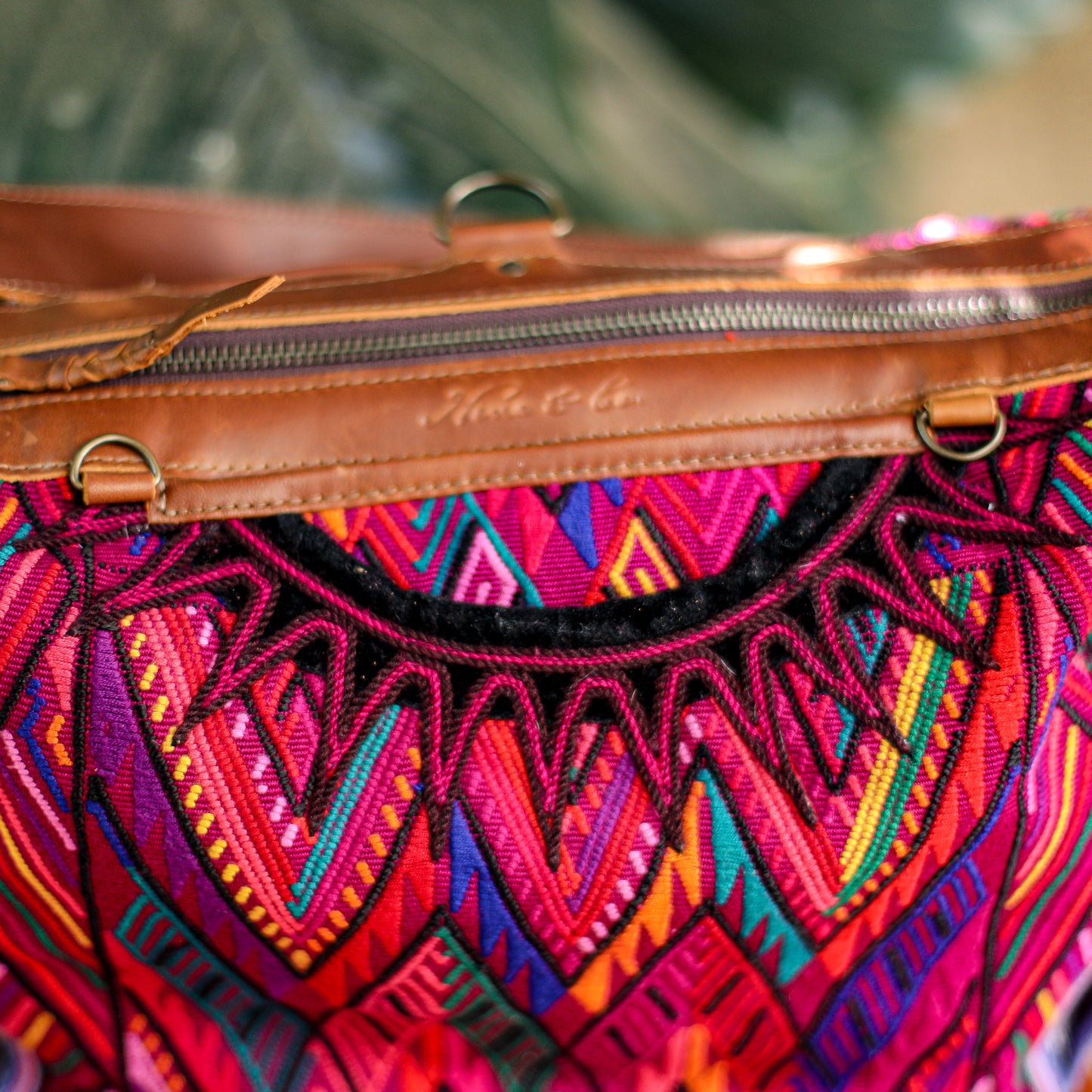 BEATRIZ MCDB + DIAMANTE STRAP - OOAK HUIPIL - CORTE LINING - CAFE - NO. 200075