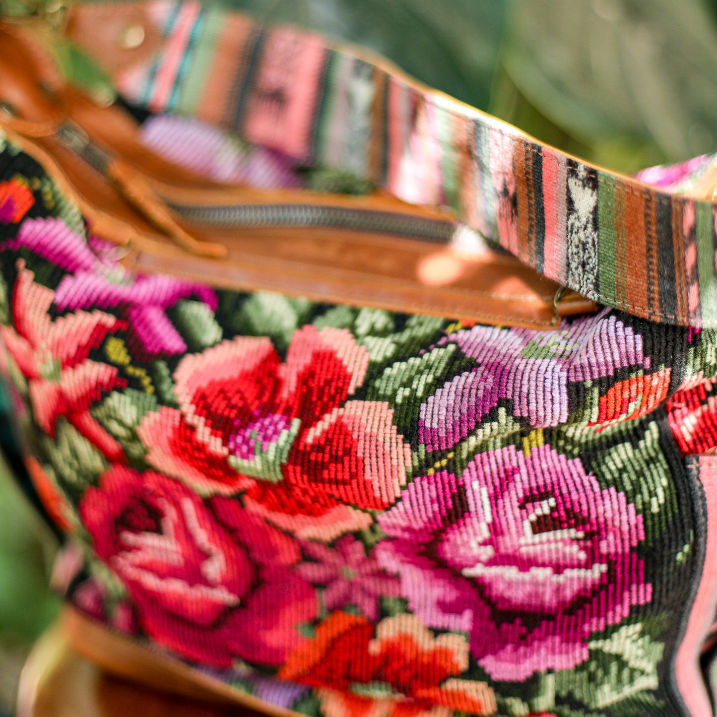 BEATRIZ MCDB + DIAMANTE STRAP - OOAK HUIPIL - CORTE LINING - CAFE - NO. 200078