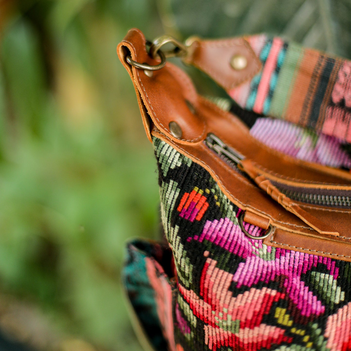 BEATRIZ MCDB + DIAMANTE STRAP - OOAK HUIPIL - CORTE LINING - CAFE - NO. 200078