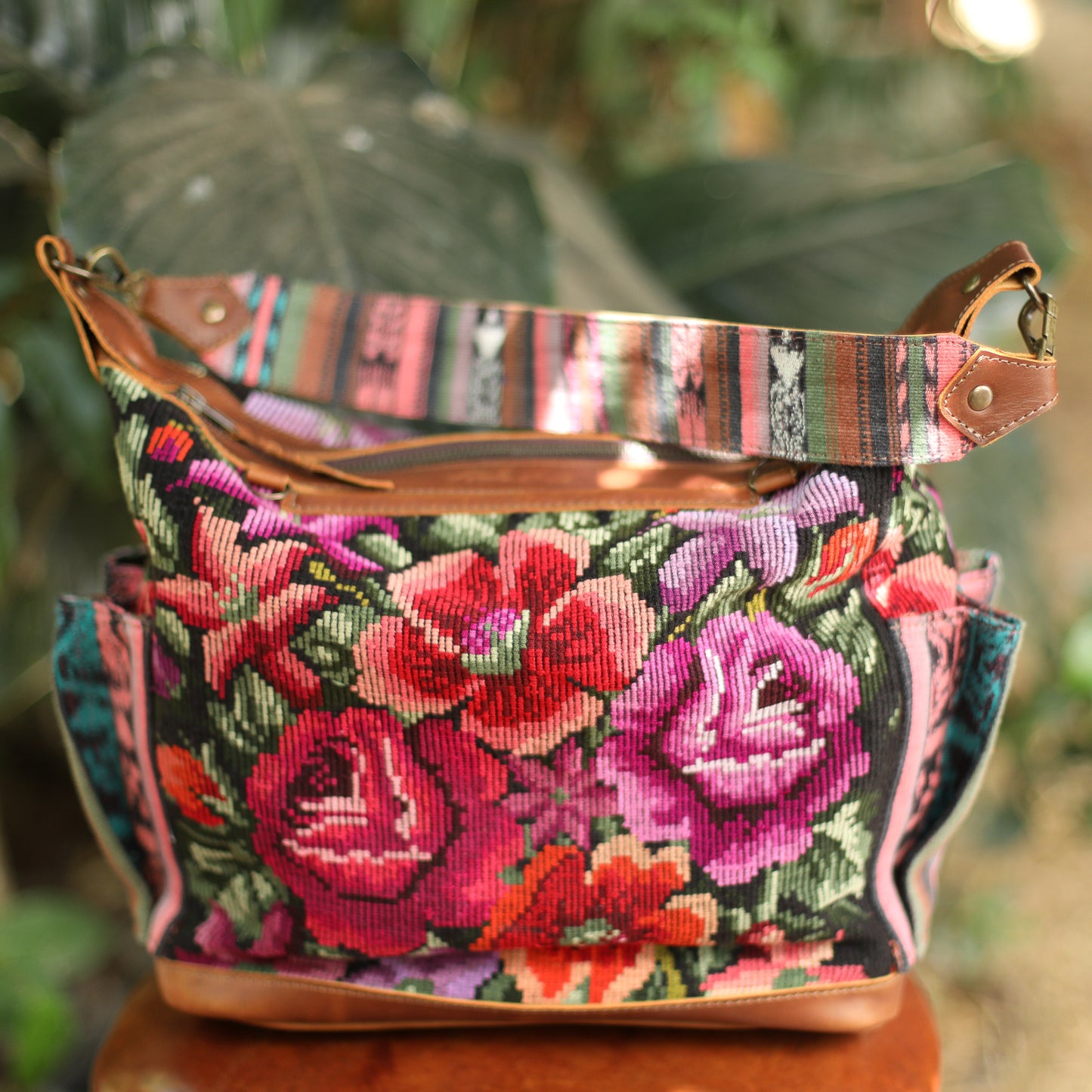 BEATRIZ MCDB + DIAMANTE STRAP - OOAK HUIPIL - CORTE LINING - CAFE - NO. 200078