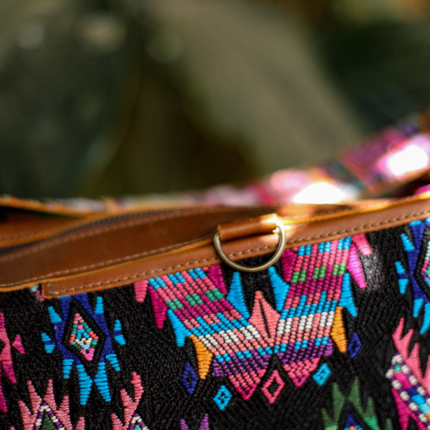 BEATRIZ CDB + DIAMANTE STRAP - OOAK HUIPIL - CORTE LINING - CAFE - NO. 200065