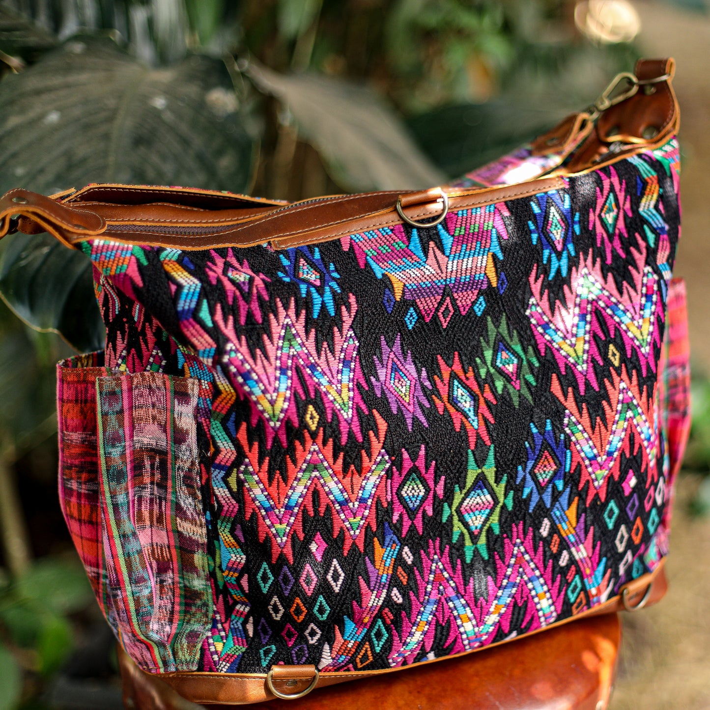BEATRIZ CDB + DIAMANTE STRAP - OOAK HUIPIL - CORTE LINING - CAFE - NO. 200065