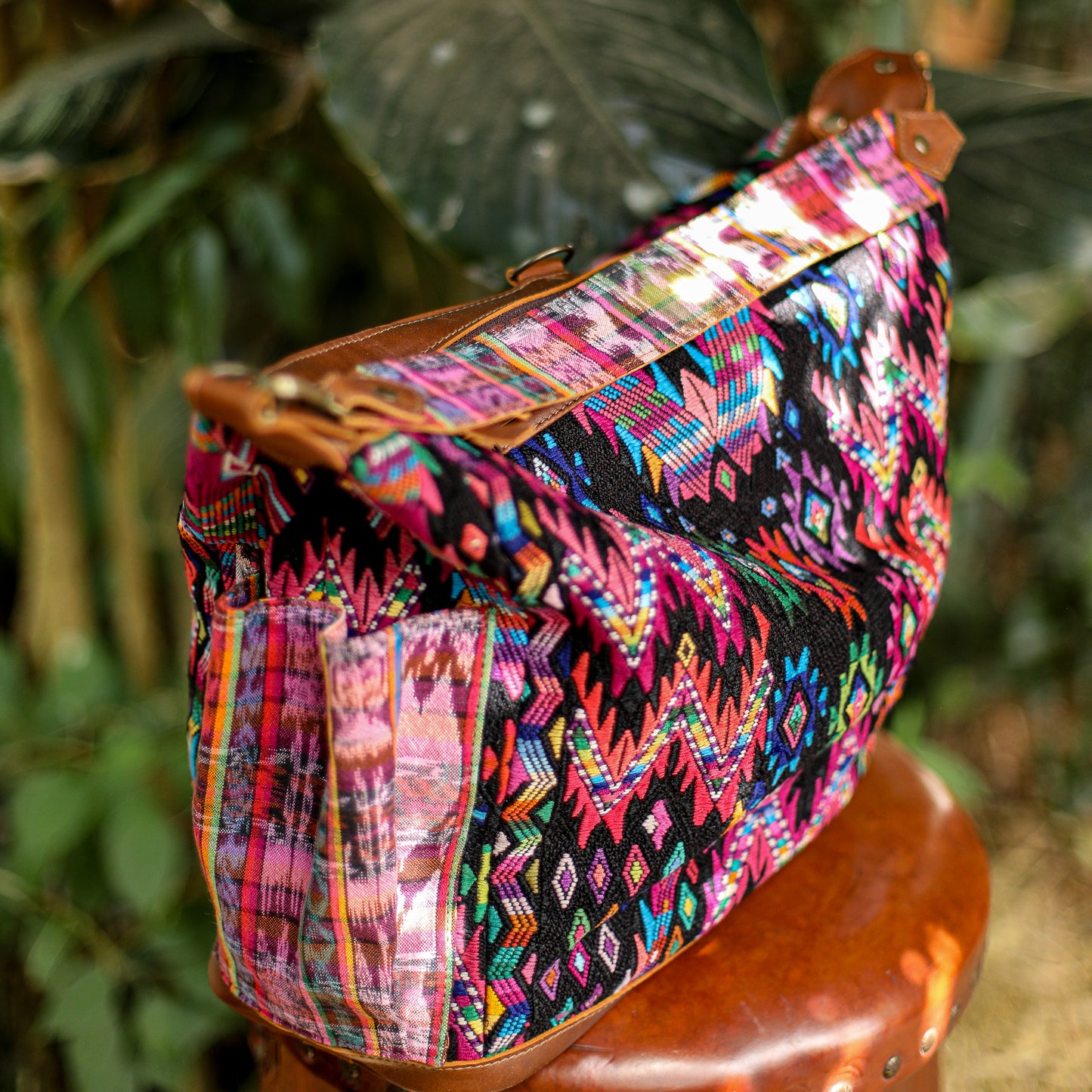 BEATRIZ CDB + DIAMANTE STRAP - OOAK HUIPIL - CORTE LINING - CAFE - NO. 200065