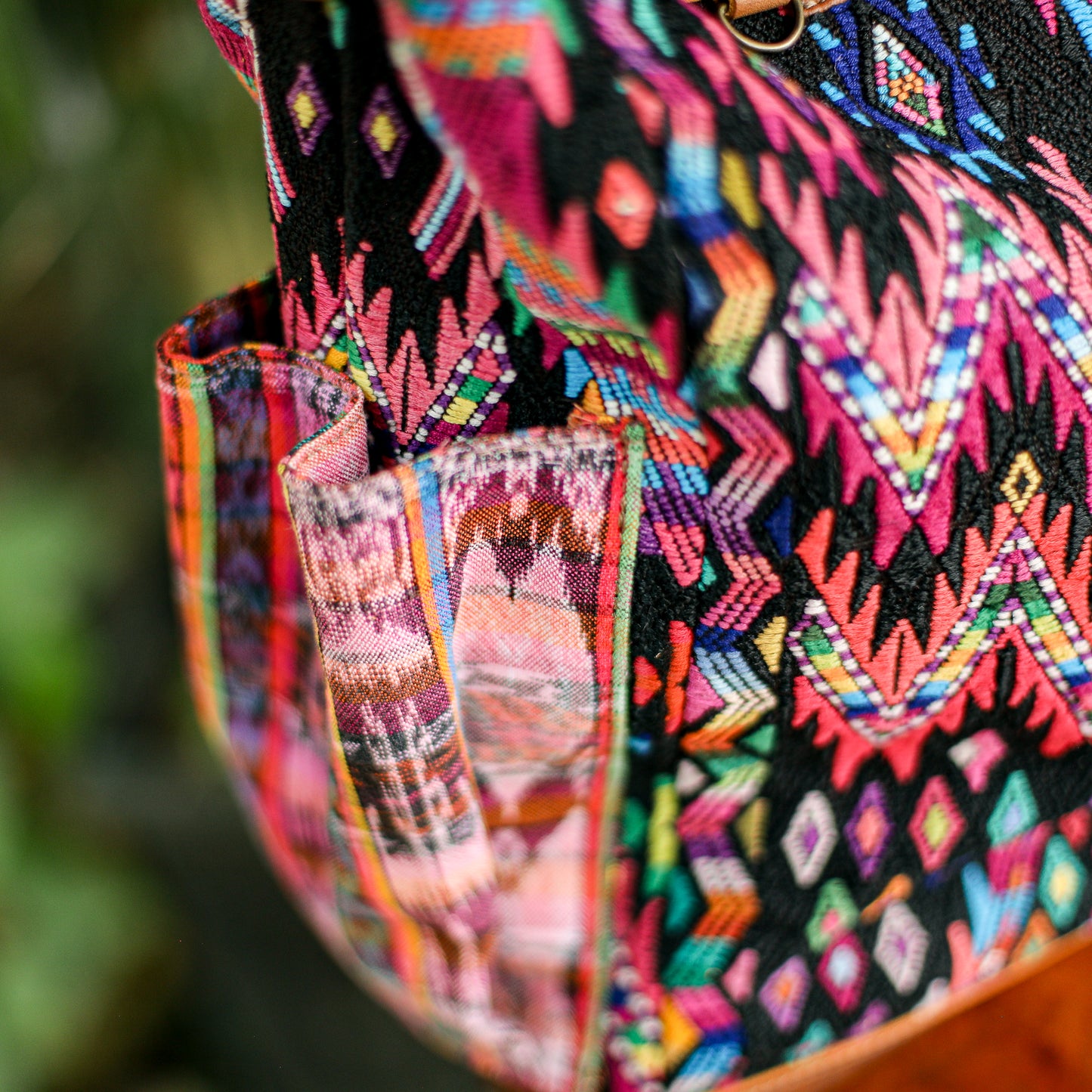 BEATRIZ CDB + DIAMANTE STRAP - OOAK HUIPIL - CORTE LINING - CAFE - NO. 200065
