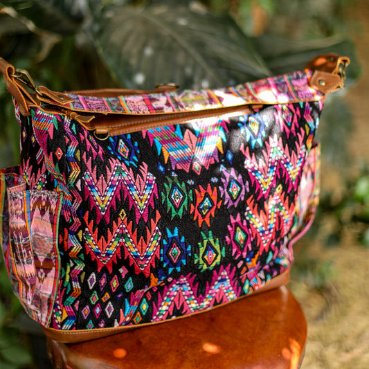 BEATRIZ CDB + DIAMANTE STRAP - OOAK HUIPIL - CORTE LINING - CAFE - NO. 200065