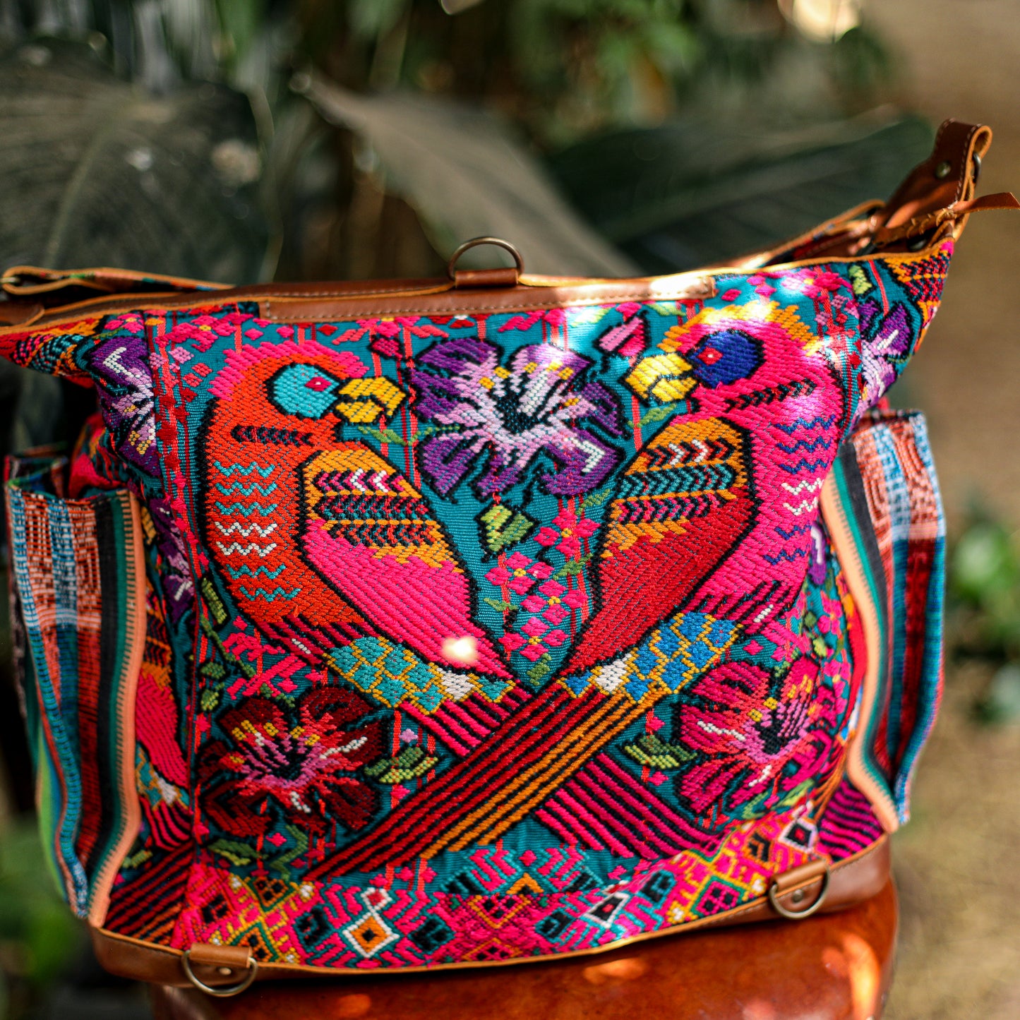 BEATRIZ CDB + DIAMANTE STRAP - OOAK HUIPIL - CORTE LINING - CAFE - NO. 200068