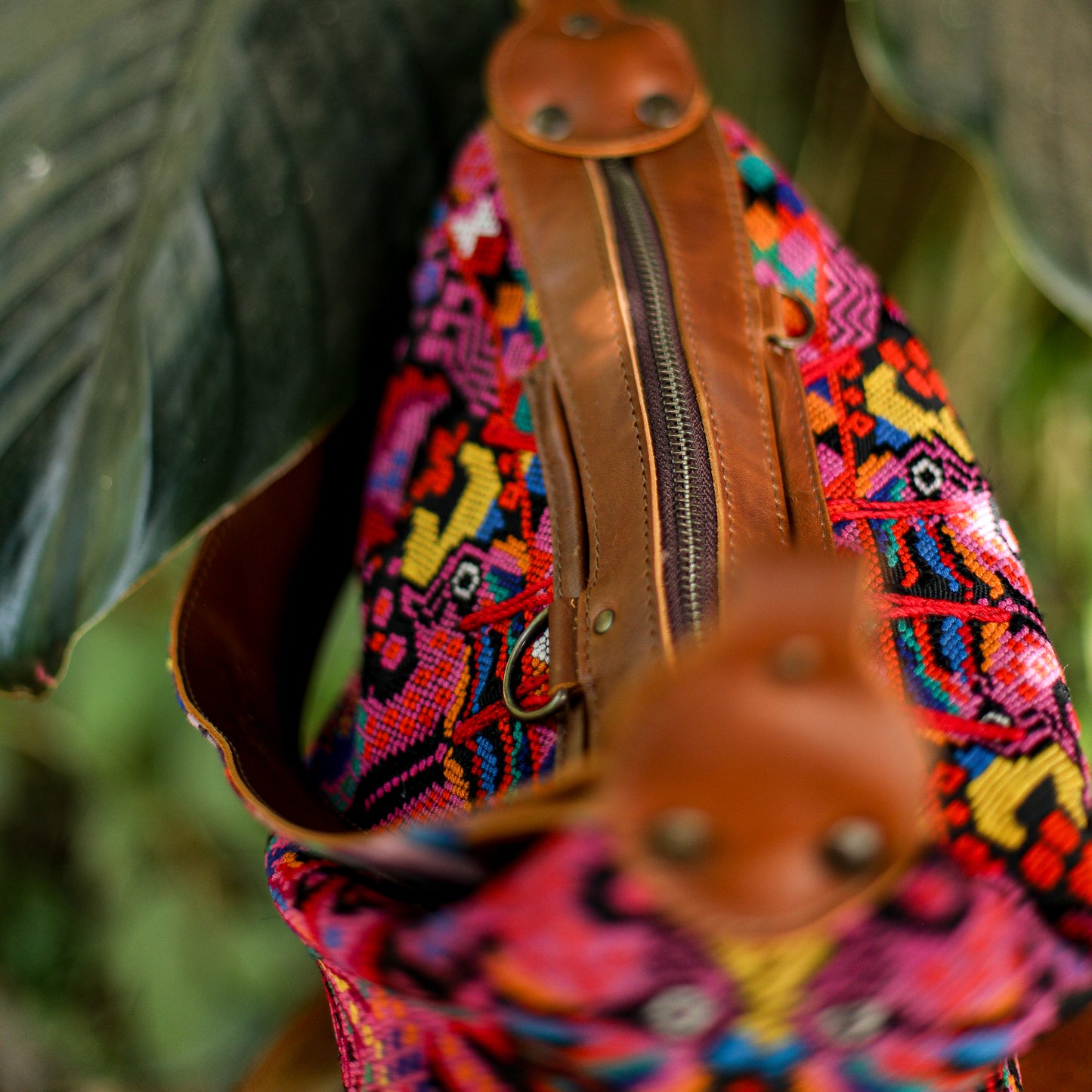 BEATRIZ MCDB + DIAMANTE STRAP - OOAK HUIPIL - CORTE LINING - CAFE - NO. 200079