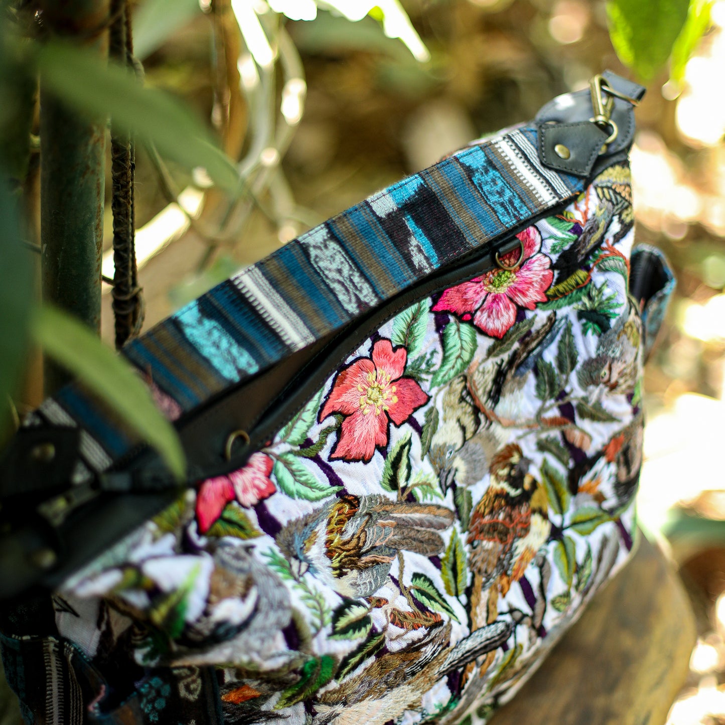 BEATRIZ CDB + DIAMANTE STRAP - OOAK HUIPIL - CORTE LINING - BLACK - NO. 200071