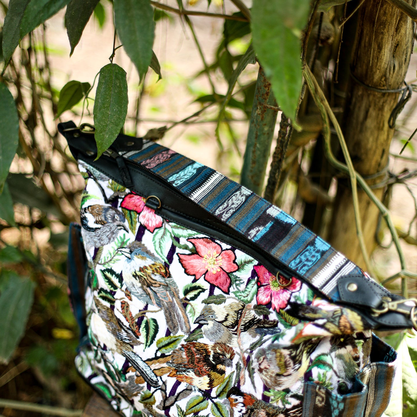 BEATRIZ CDB + DIAMANTE STRAP - OOAK HUIPIL - CORTE LINING - BLACK - NO. 200071