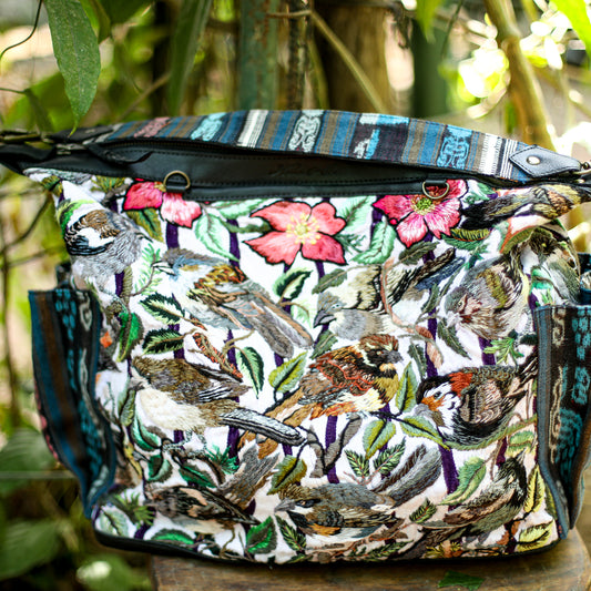 BEATRIZ CDB + DIAMANTE STRAP - OOAK HUIPIL - CORTE LINING - BLACK - NO. 200071