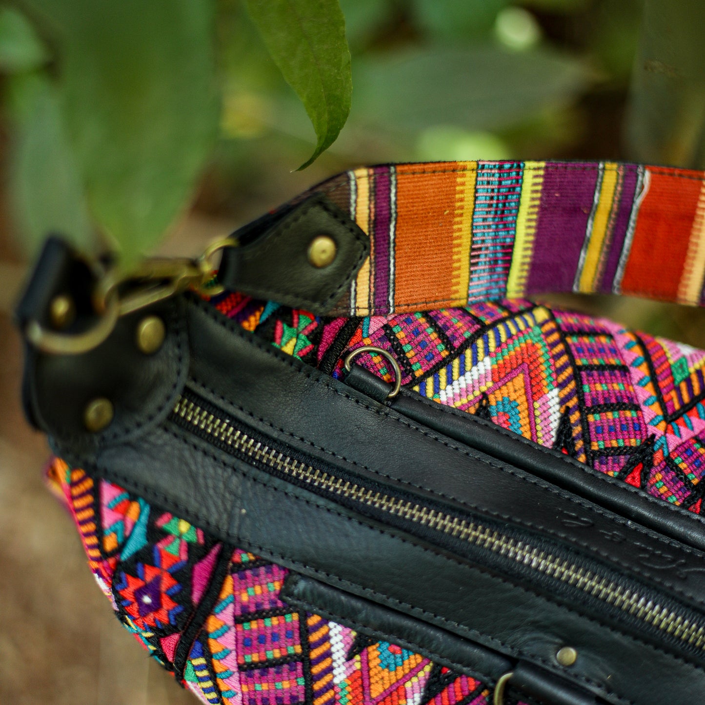 BEATRIZ MCDB + DIAMANTE STRAP - OOAK HUIPIL - CORTE LINING - BLACK - NO. 200084