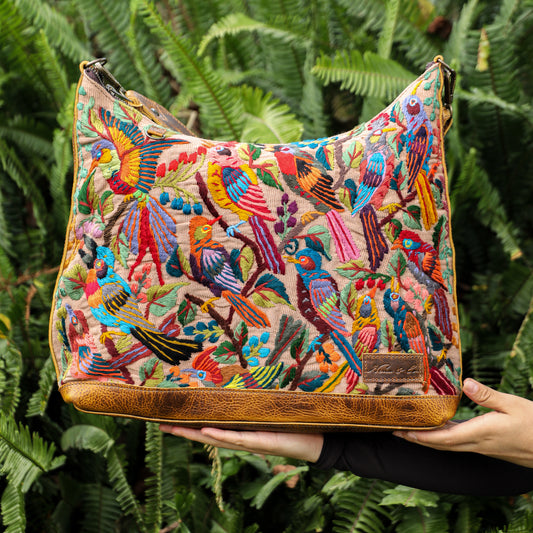 **SHIP WINDOW** PENELOPE BAG - H&S EMBROIDERED BIRDS - WRANGLER - NO. 201089