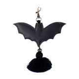 BAT CHARM WITH TASSEL - BLACK