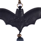 BAT CHARM WITH TASSEL - BLACK