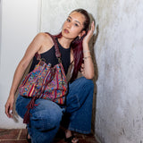 DRAWSTRING BUCKET BAG - CORTE - VINO TINTO - NO. 202463