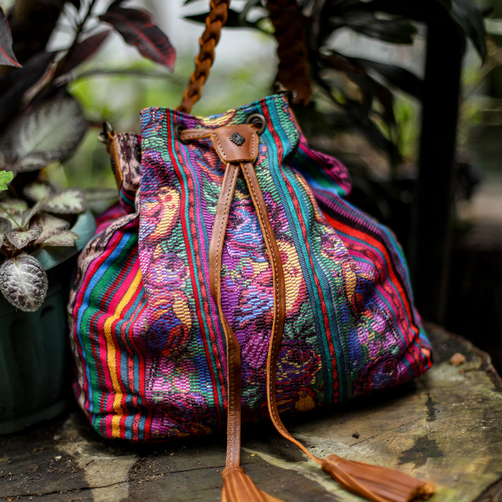 DRAWSTRING BUCKET BAG - CORTE - CAFE - NO. 18450