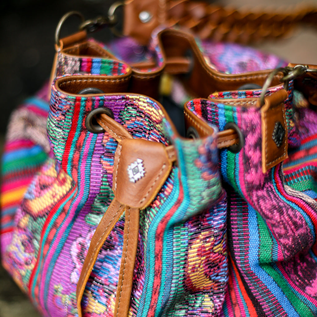 DRAWSTRING BUCKET BAG - CORTE - CAFE - NO. 18450