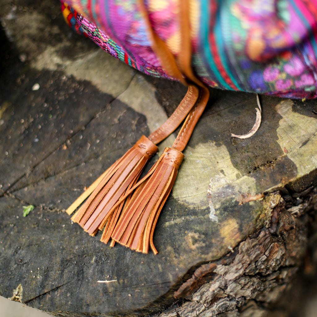 DRAWSTRING BUCKET BAG - CORTE - CAFE - NO. 18450