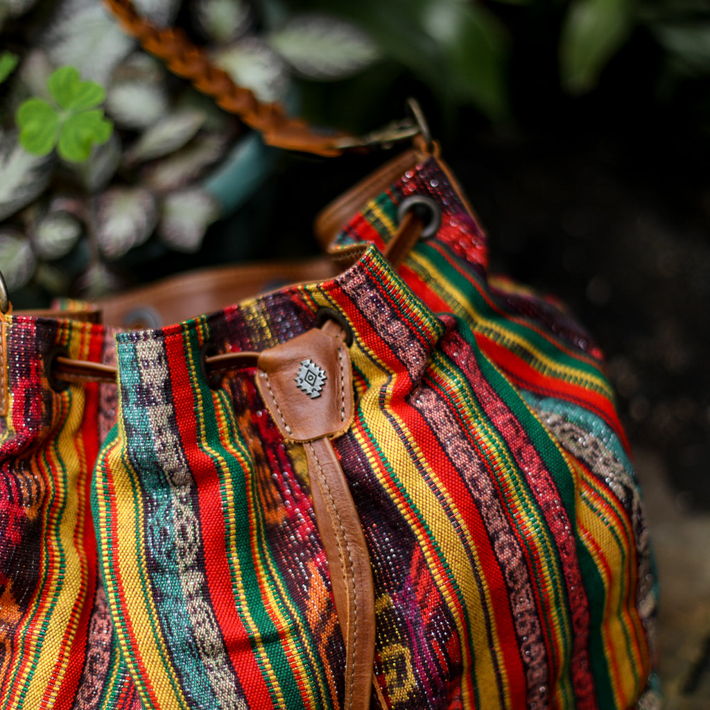 DRAWSTRING BUCKET BAG - CORTE - CAFE - NO. 18454