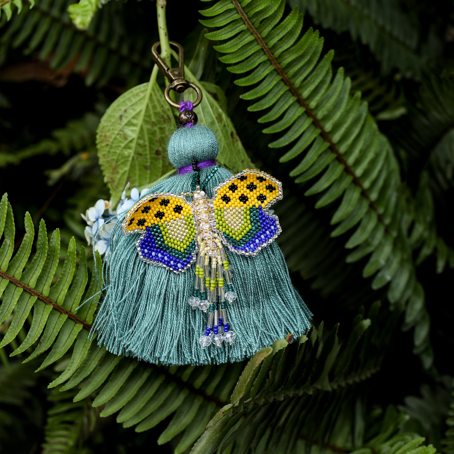 CLASSIC TASSEL - BEADED BUTTERFLY CHARM - NO. 200255