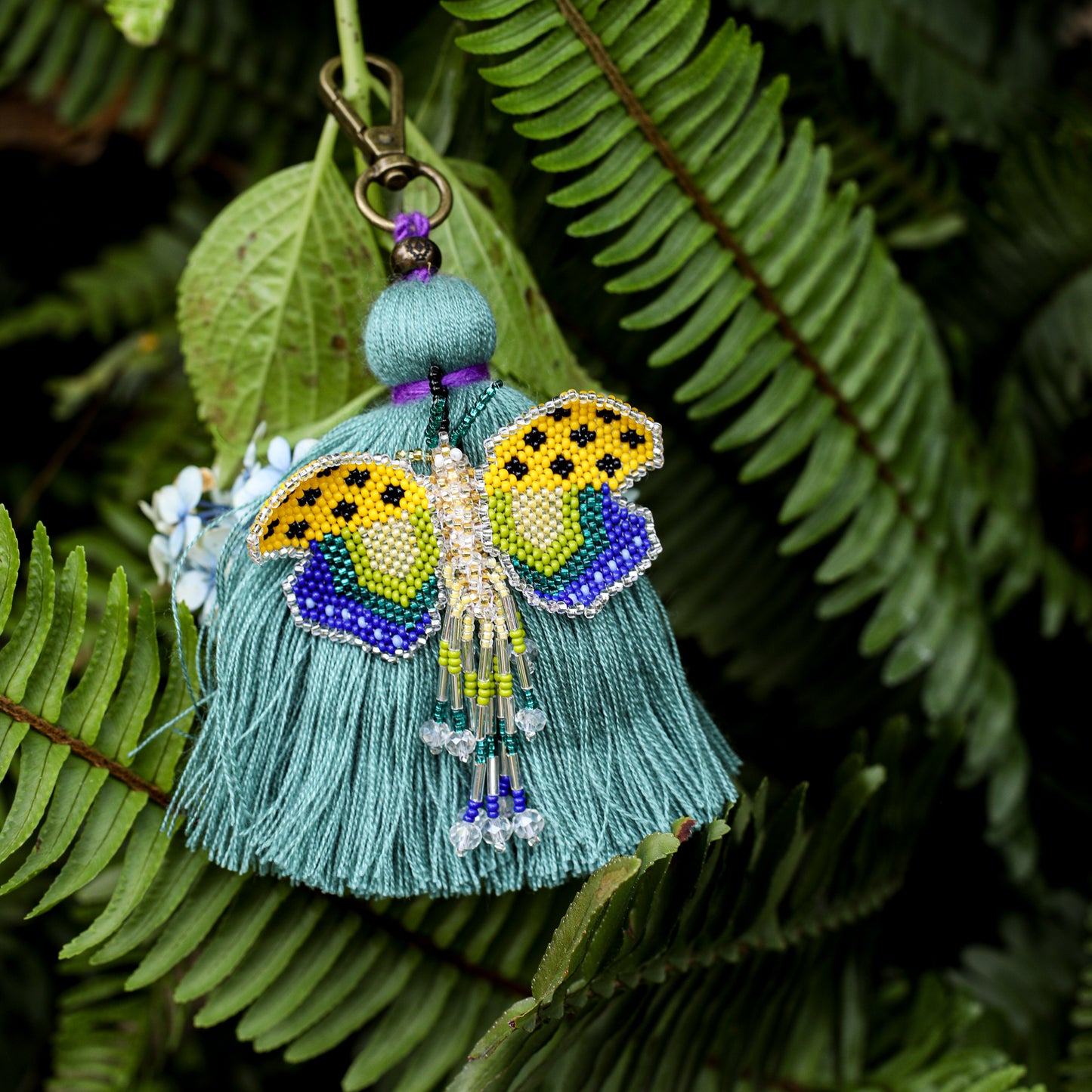 CLASSIC TASSEL - BEADED BUTTERFLY CHARM - NO. 200255