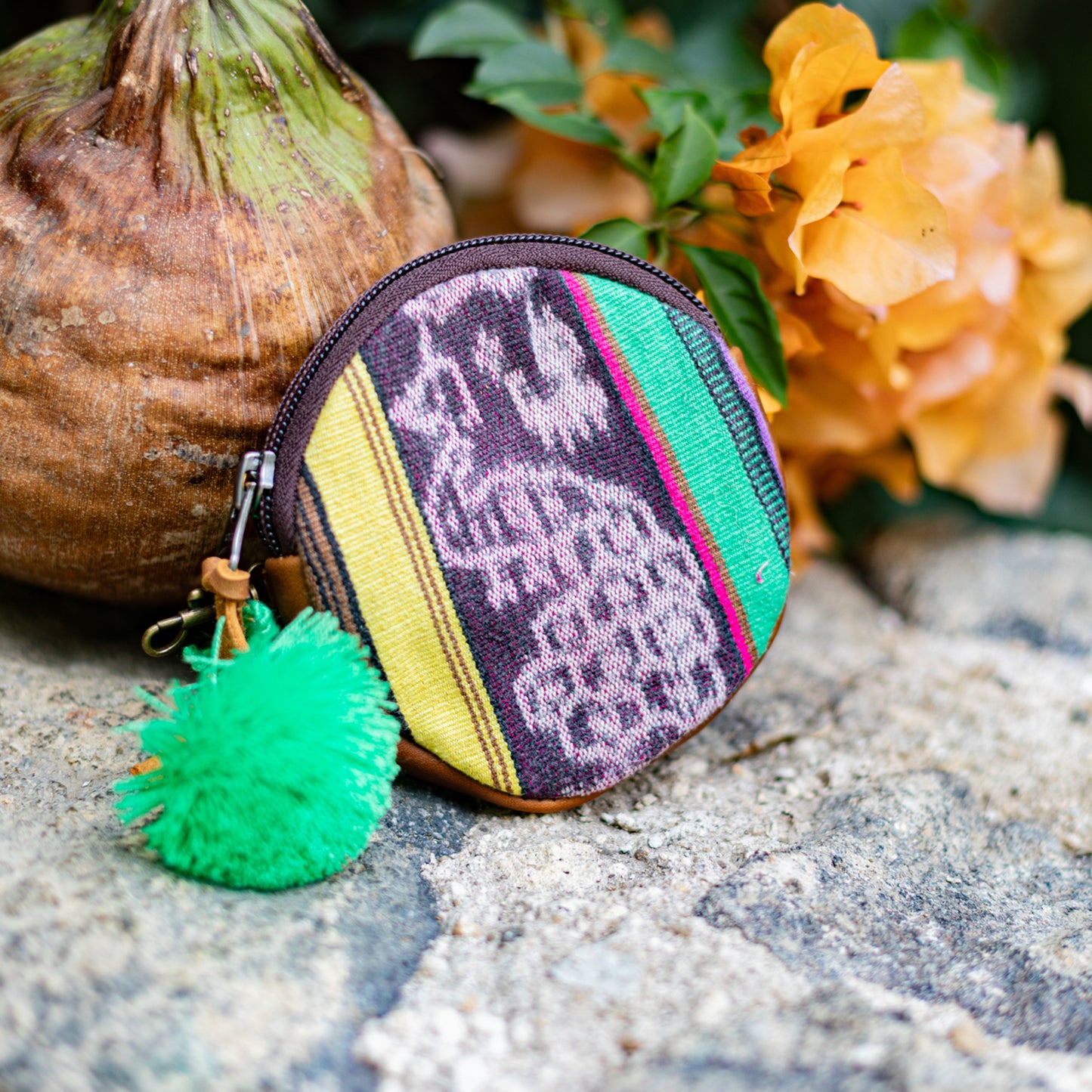 CIRCLE COIN PURSE - CORTE - CAFE - NO. 17541