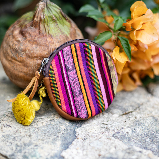 CIRCLE COIN PURSE - CORTE - CAFE - NO. 17540