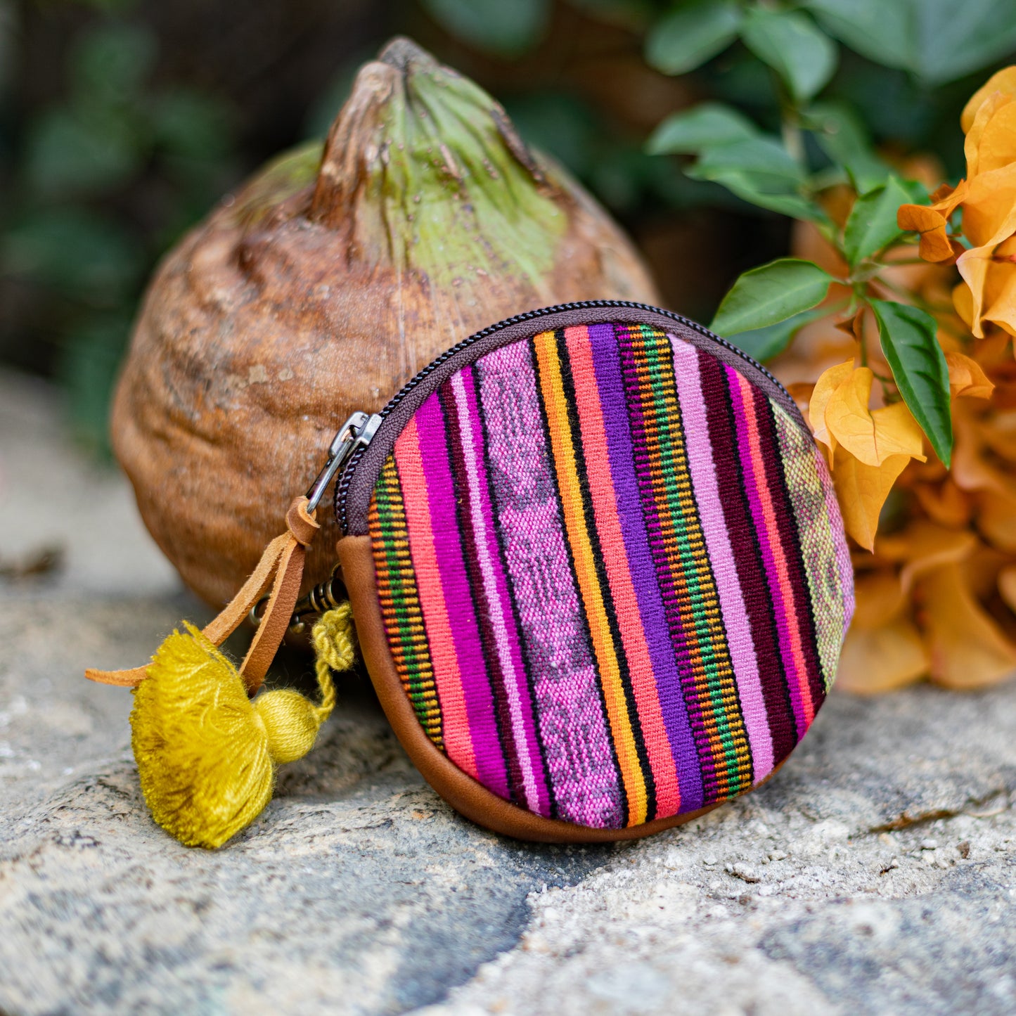 CIRCLE COIN PURSE - CORTE - CAFE - NO. 17540