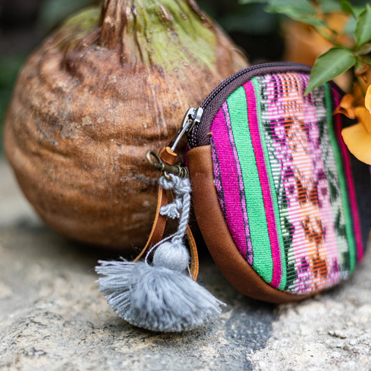 CIRCLE COIN PURSE - CORTE - CAFE - NO. 17539