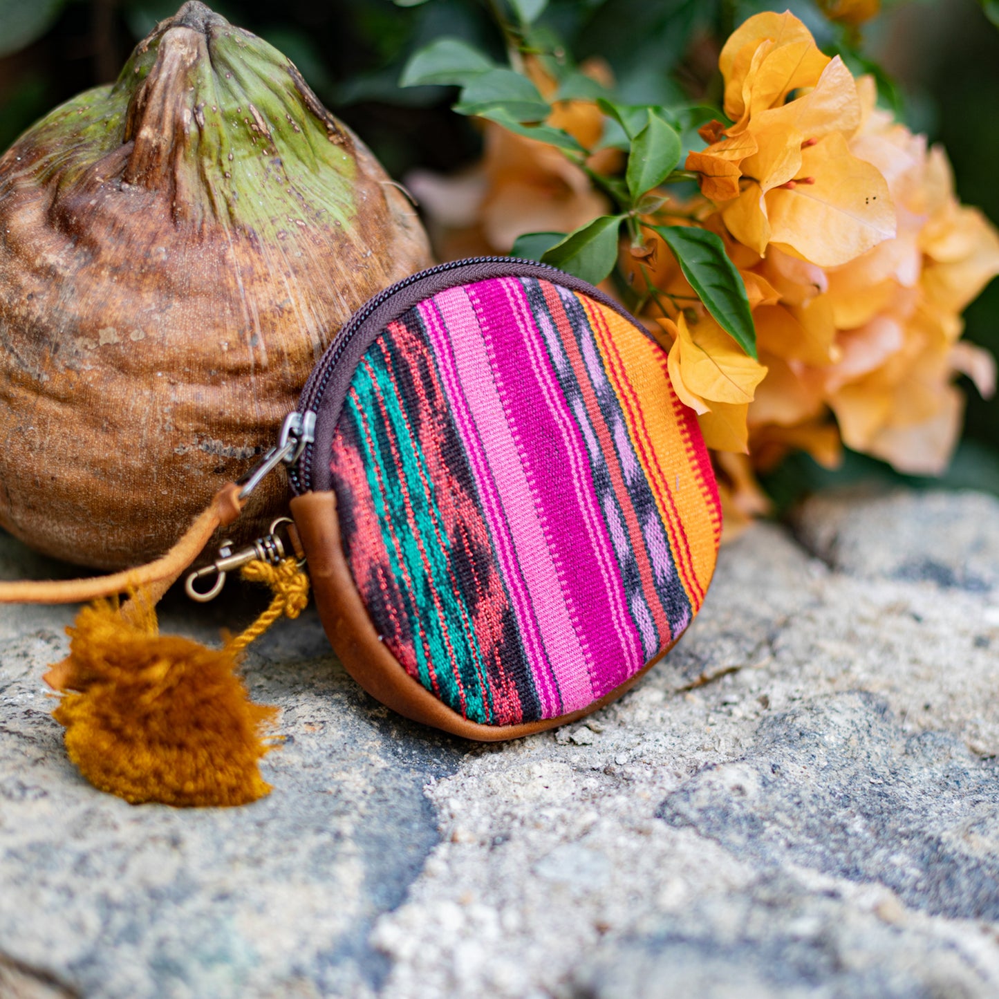 CIRCLE COIN PURSE - CORTE - CAFE - NO. 17548