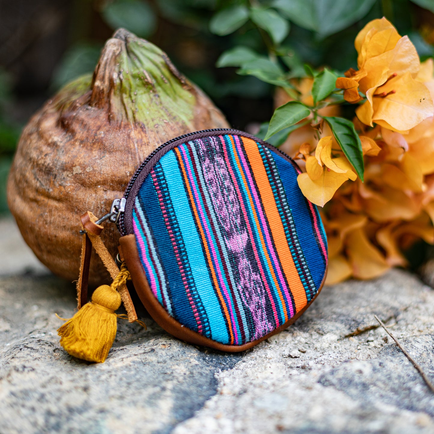 CIRCLE COIN PURSE - CORTE - CAFE - NO. 17545