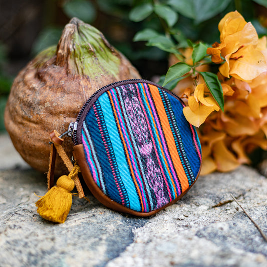 CIRCLE COIN PURSE - CORTE - CAFE - NO. 17545