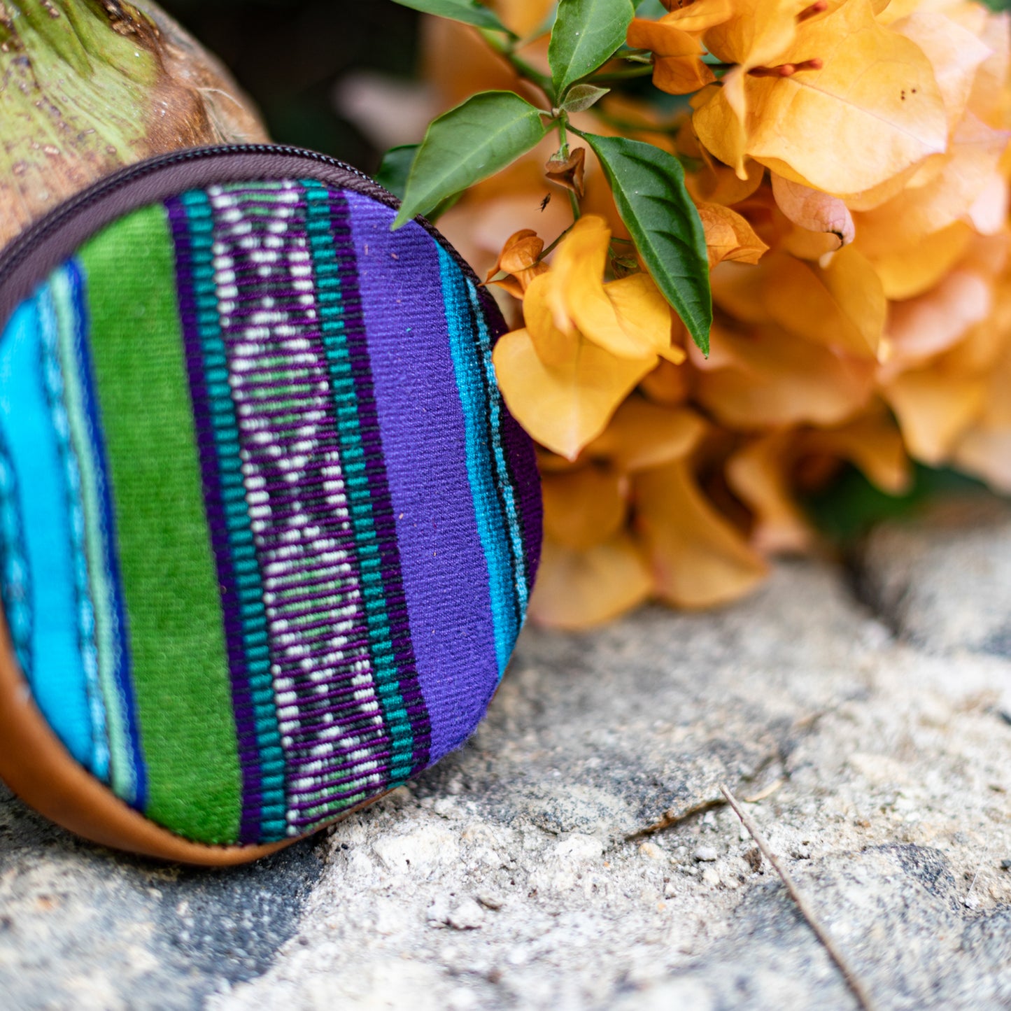 CIRCLE COIN PURSE - CORTE - CAFE - NO. 17538