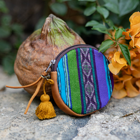 CIRCLE COIN PURSE - CORTE - CAFE - NO. 17538