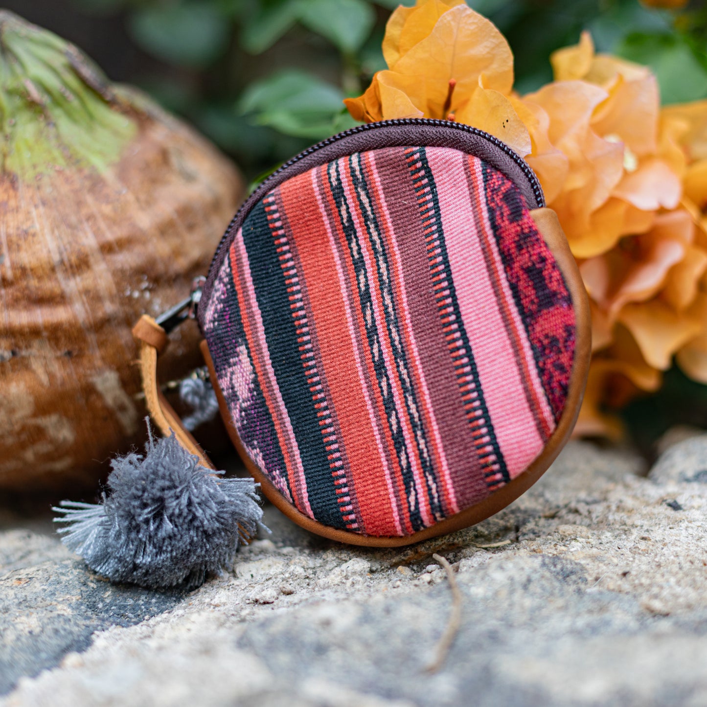 CIRCLE COIN PURSE - CORTE - CAFE - NO. 17537