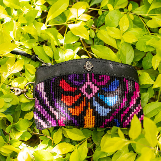 COIN PURSE - OOAK HUIPIL - BLACK - NO. 16913