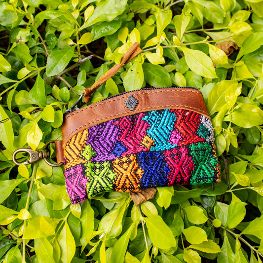COIN PURSE - OOAK HUIPIL - CAFE - NO. 16938