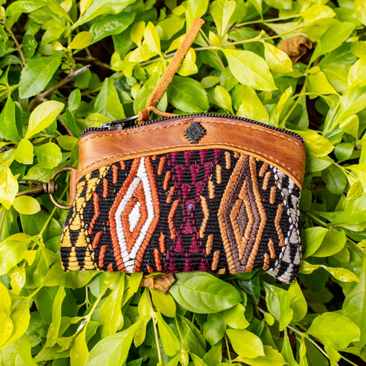 COIN PURSE - OOAK HUIPIL - CAFE - NO. 16939