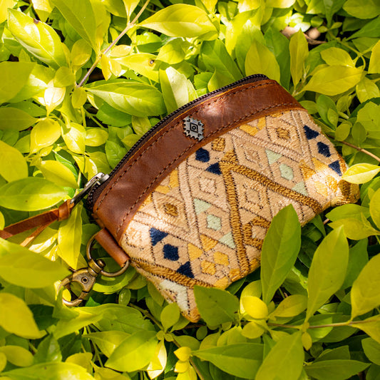 COIN PURSE - OOAK HUIPIL - CAFE - NO. 16952